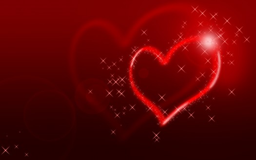 صور رومانسية للعشاق  Glittering Heart Wallpaper حب وغرام