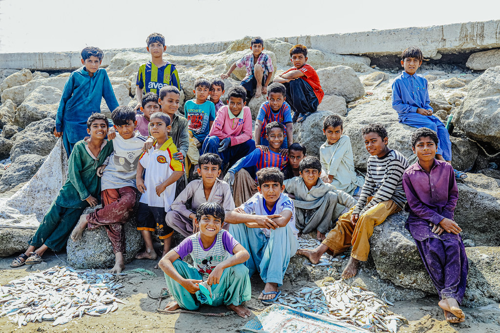 Kids at Gawadar Jeti.