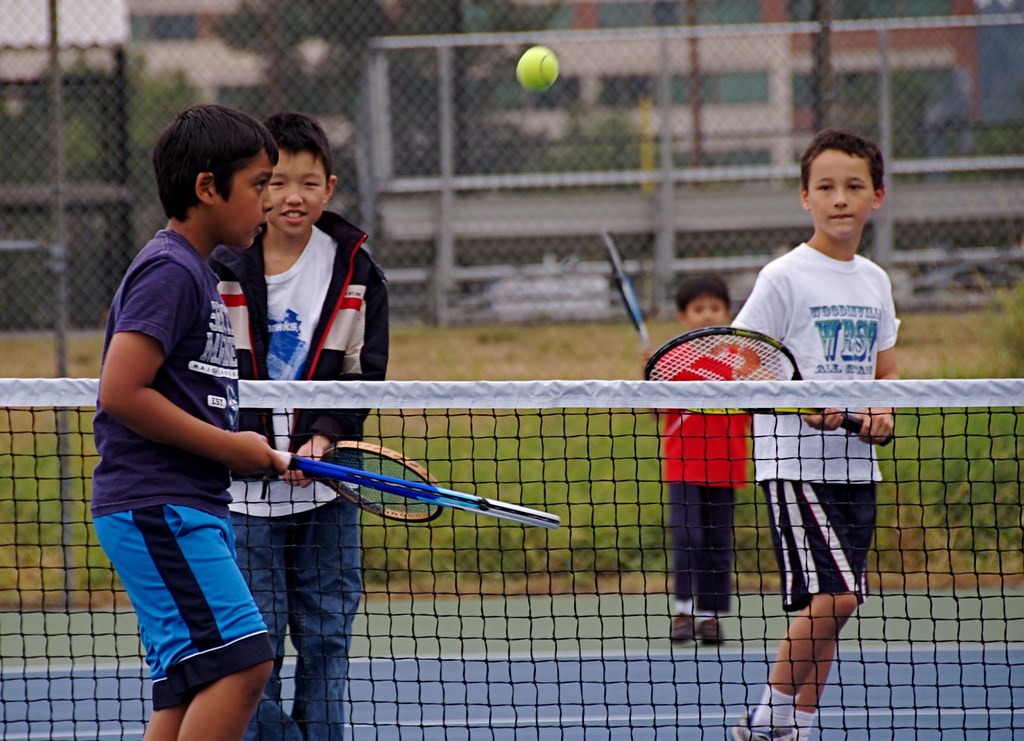 Kids + tennis at Marymoor