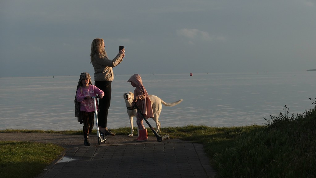 Family fun at sunset, Terschelling